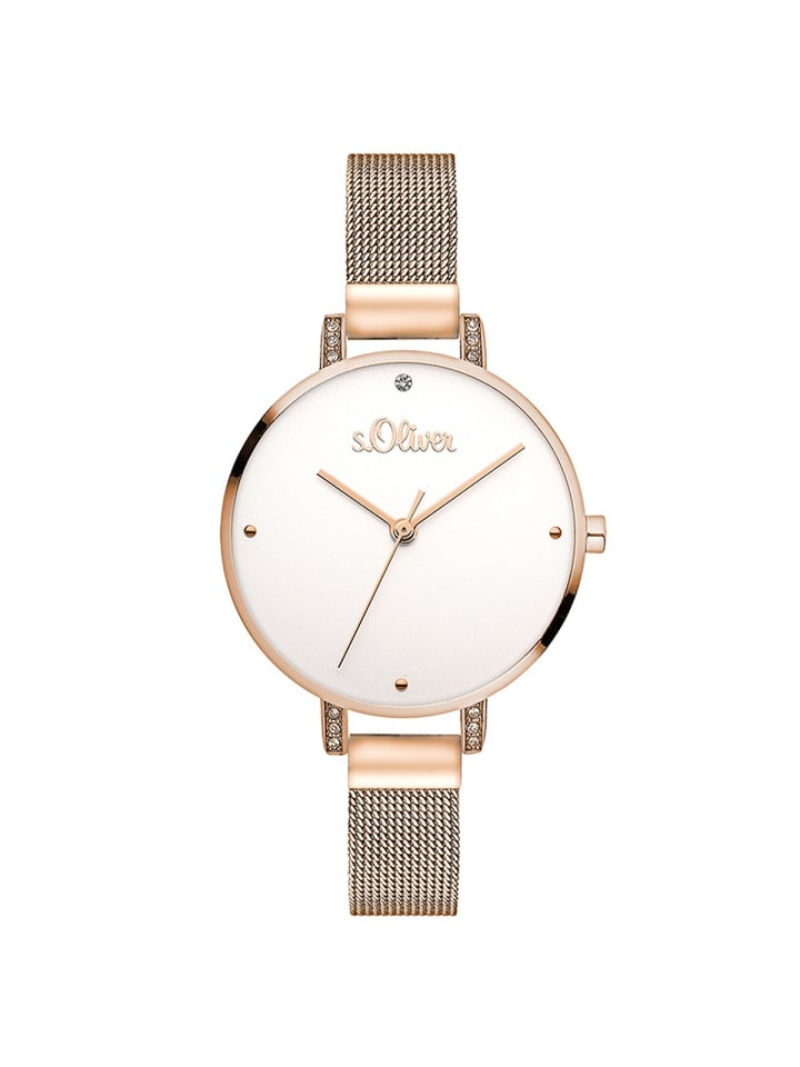 

s.Oliver Кварцевые часы SO-3552-MQ в корпусе из розового золота
