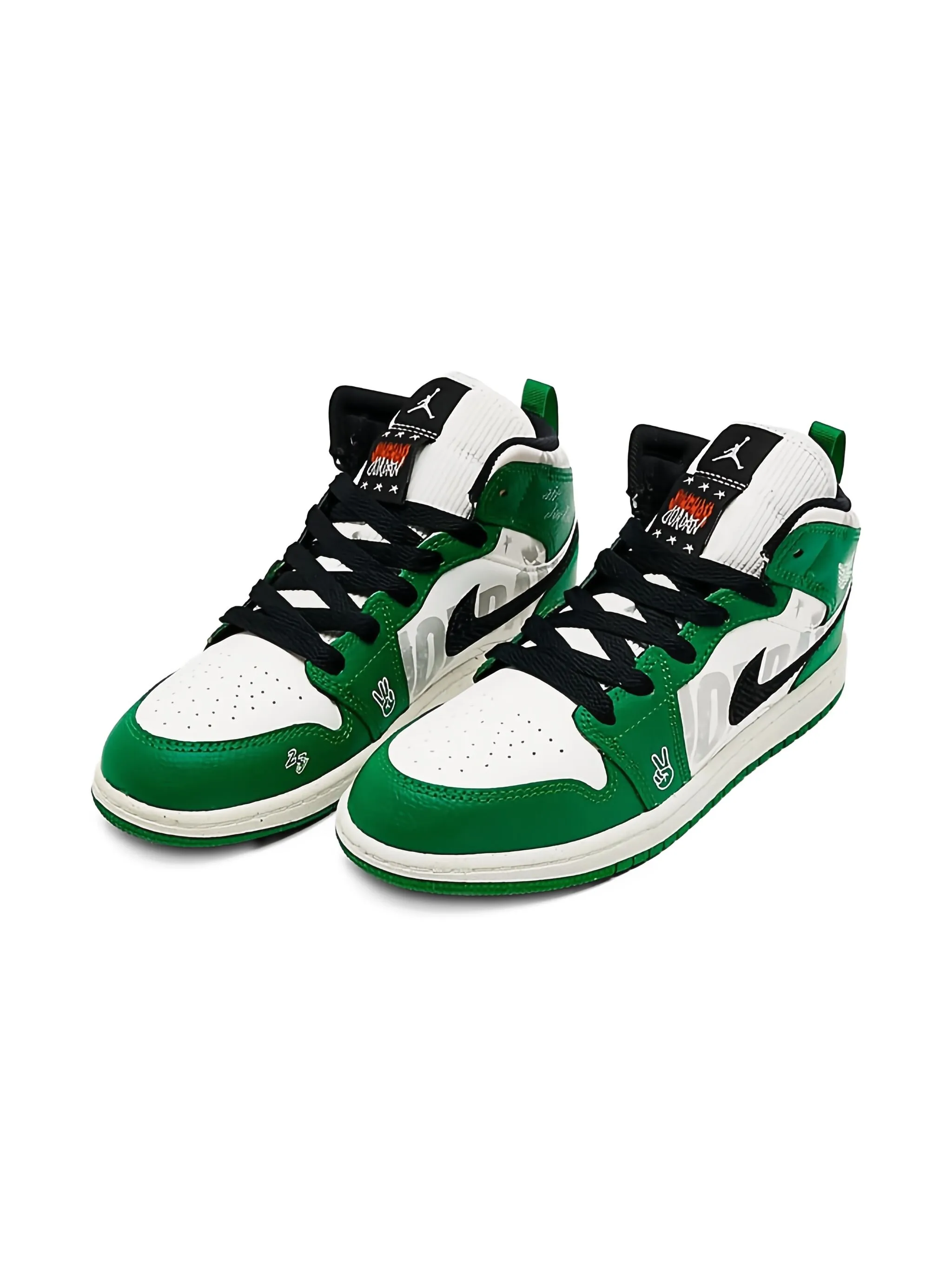 Кроссовки Jordan 1 Mid SE Pine Jordan Kids, зеленый — фото 2