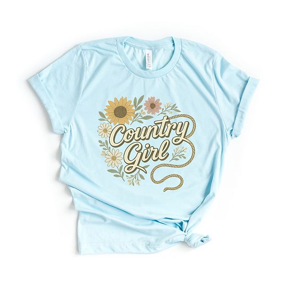 

Футболка с принтом Country girl rope watercolor Simply Sage Market, Ice Blue