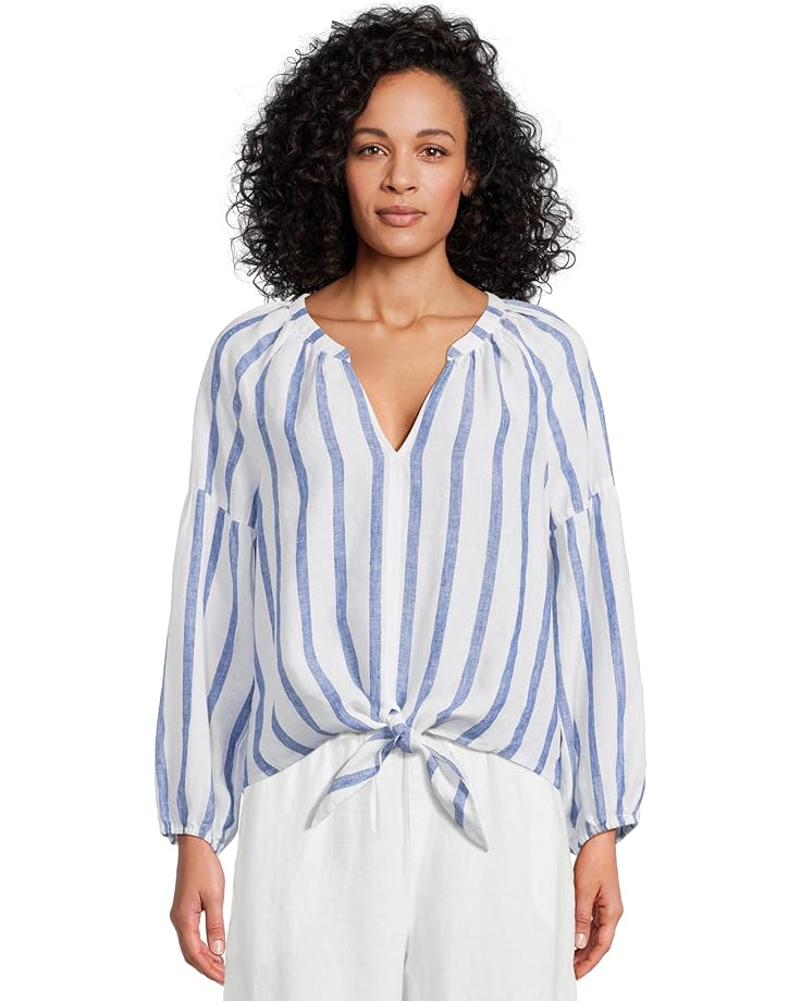 

Топ Tommy Bahama Coastlina Long Sleeve Tie Front Top, цвет Cobalt Haze