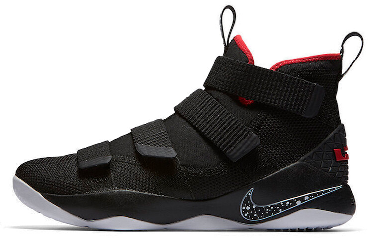 

Баскетбольные кроссовки Zoom Soldier 11 мужские, среднего размера, черные/красные Nike