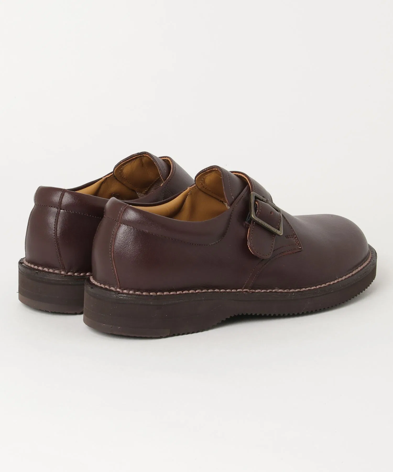 Мужские туфли-монки REGAL Walker из натуральной кожи тёмно-коричневые — фото 2