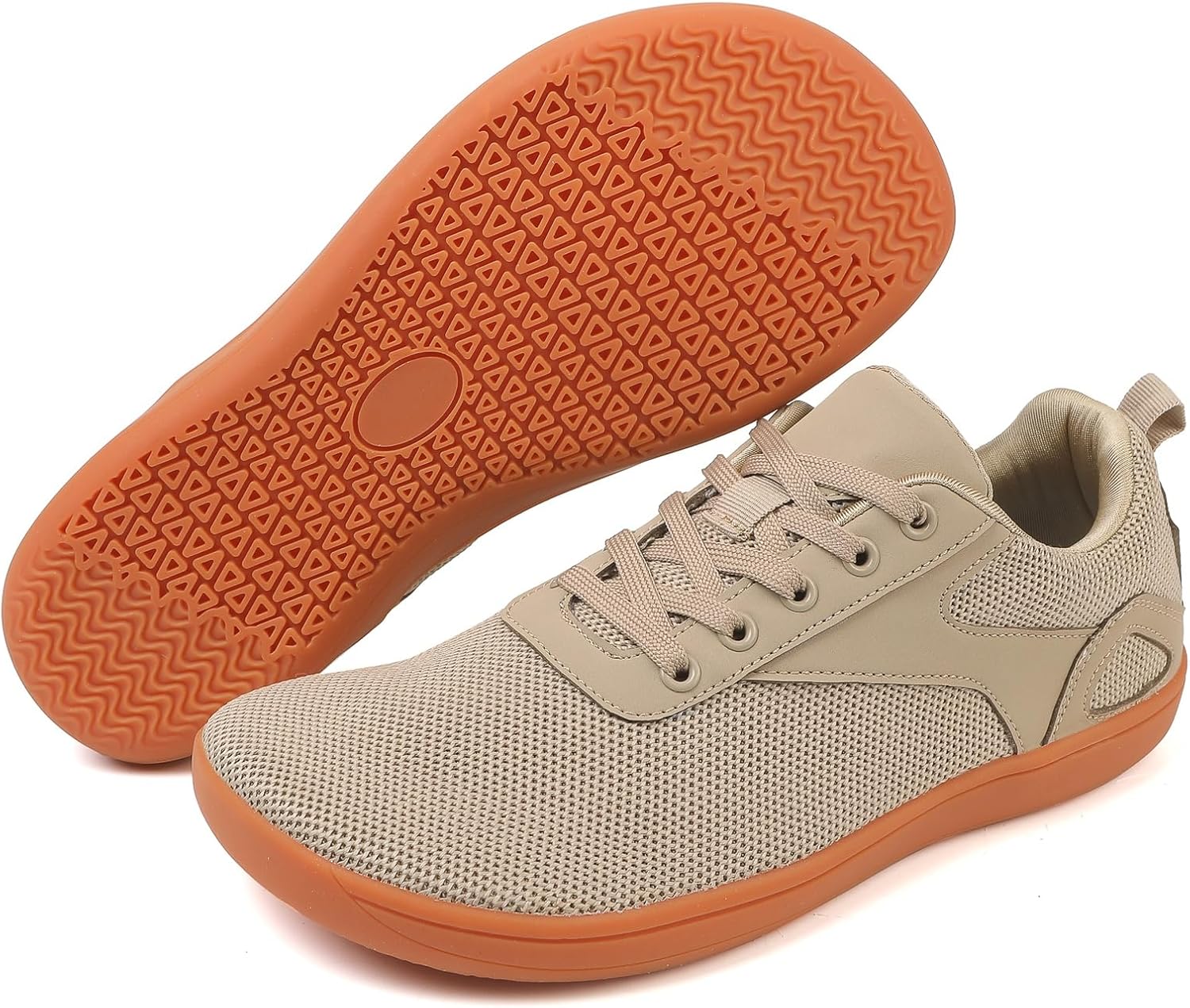 

Мужские минималистичные кроссовки с широкой носочной частью, подошвой с нулевым перепадом Xdfvc, бежевый