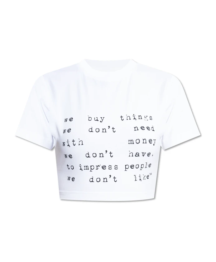 

Футболка с принтом Vetements, белый