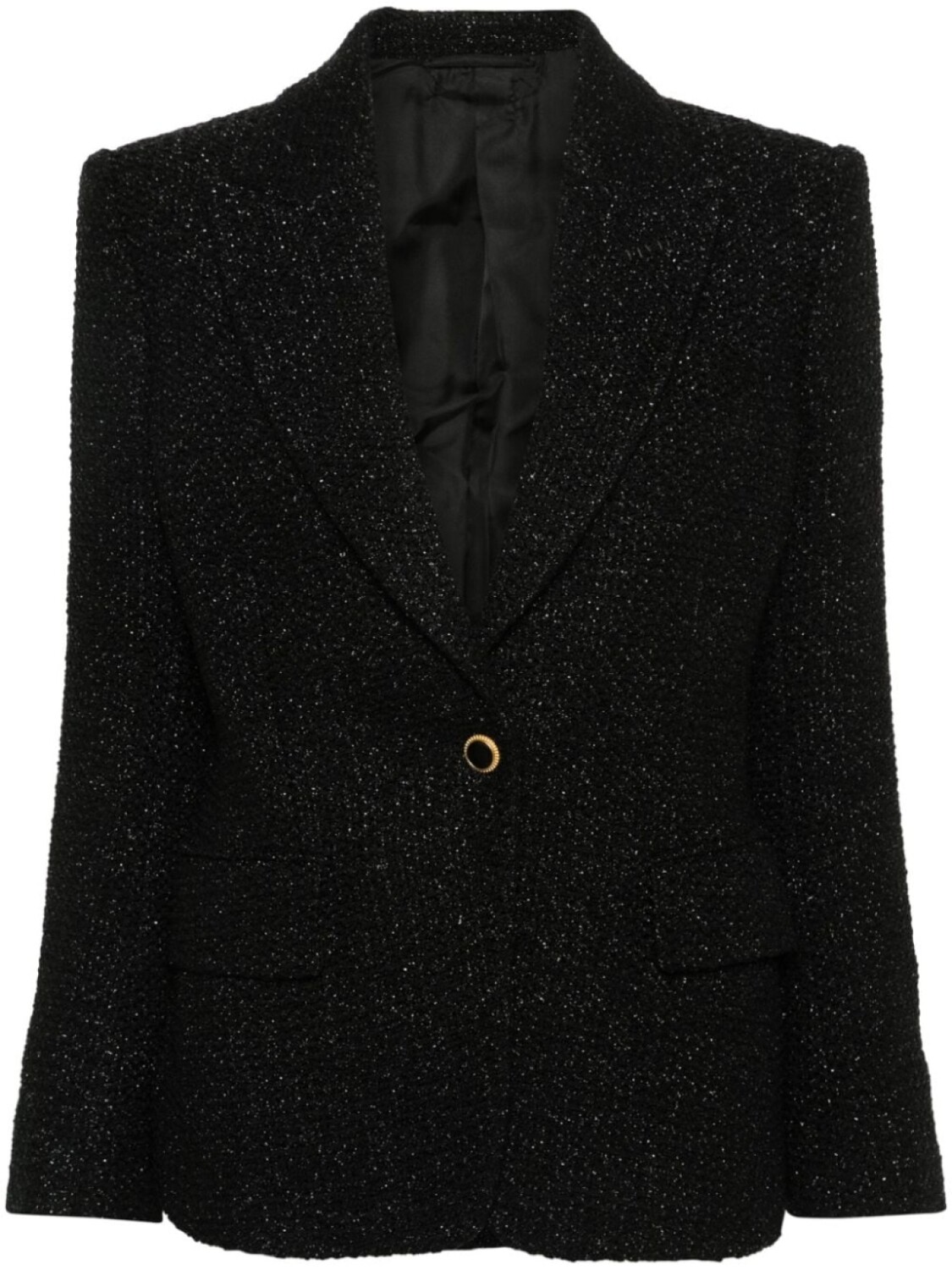 

Твидовый блейзер с эффектом металлик TOM FORD, черный