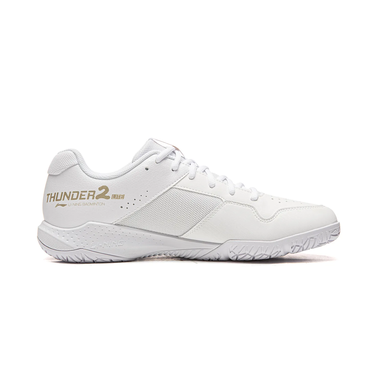 Кроссовки для бадминтона Li-Ning Breathable Low top Unisex, Standard White/Apricot Gold — фото 3