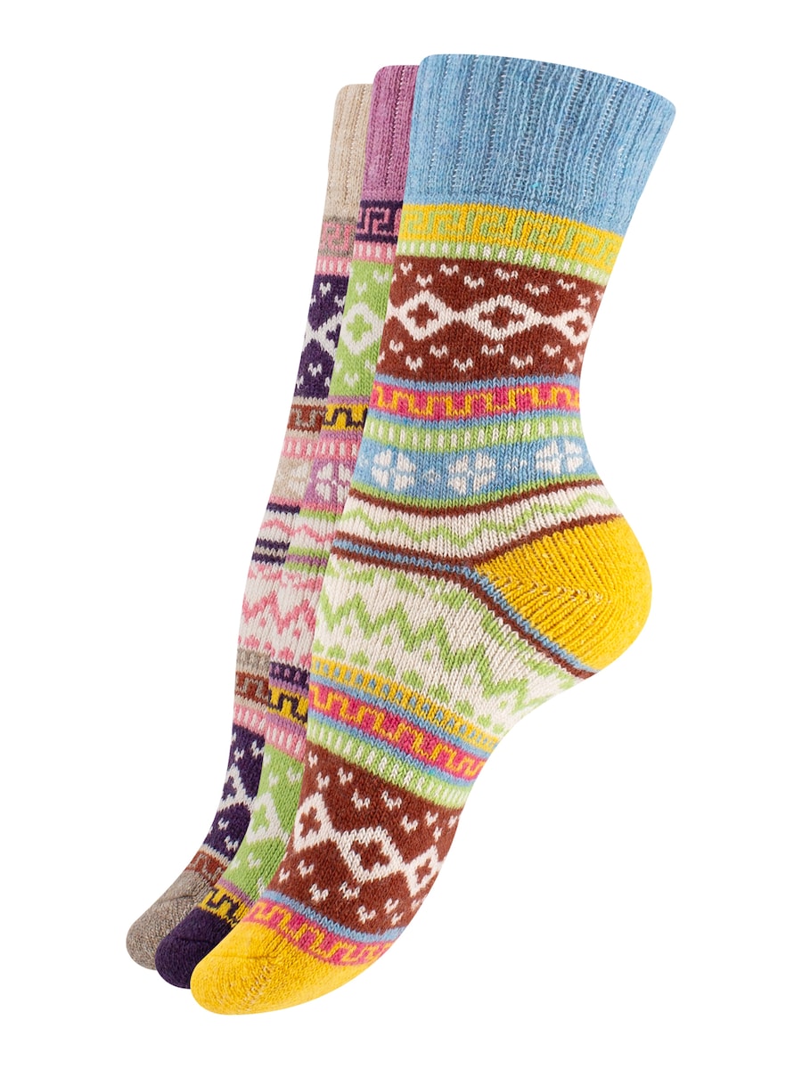 

Носки Vincent Creation Hygge, бежевый/светло-голубой/лиловый