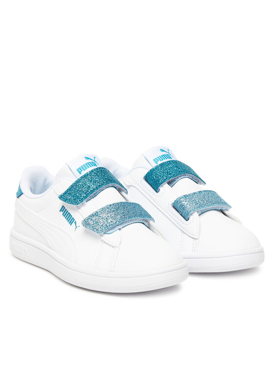 Кроссовки Smash 3.0 L Glitter Velcro V Ps 395609 08 Puma, белый — фото 2