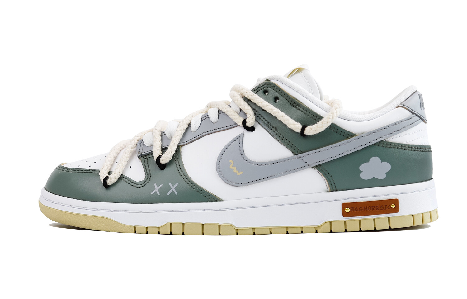 

Мужские кроссовки для скейтбординга Nike Dunk, White/Green