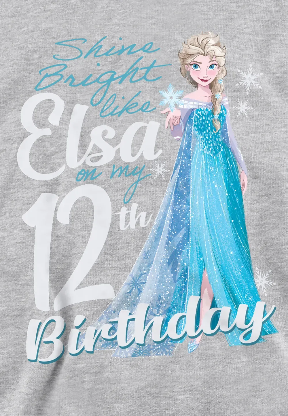 Детский худи с принтом Frozen Elsa, Disney, серый — фото 2