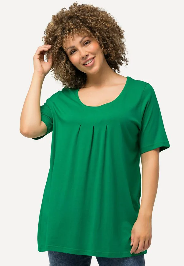 

Большая базовая футболка Ulla Popken, Green, Зеленый, Большая базовая футболка Ulla Popken, Green