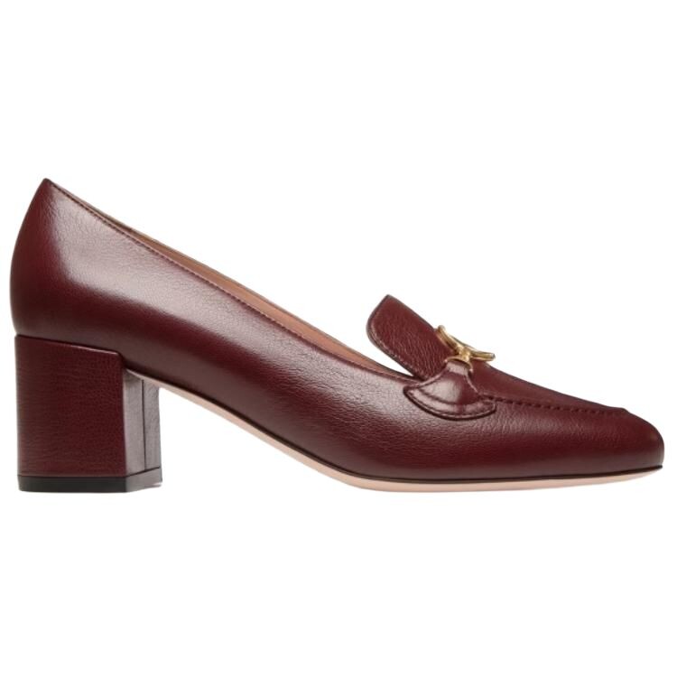 Туфли на высоком каблуке женские бордовые Bally — фото 2