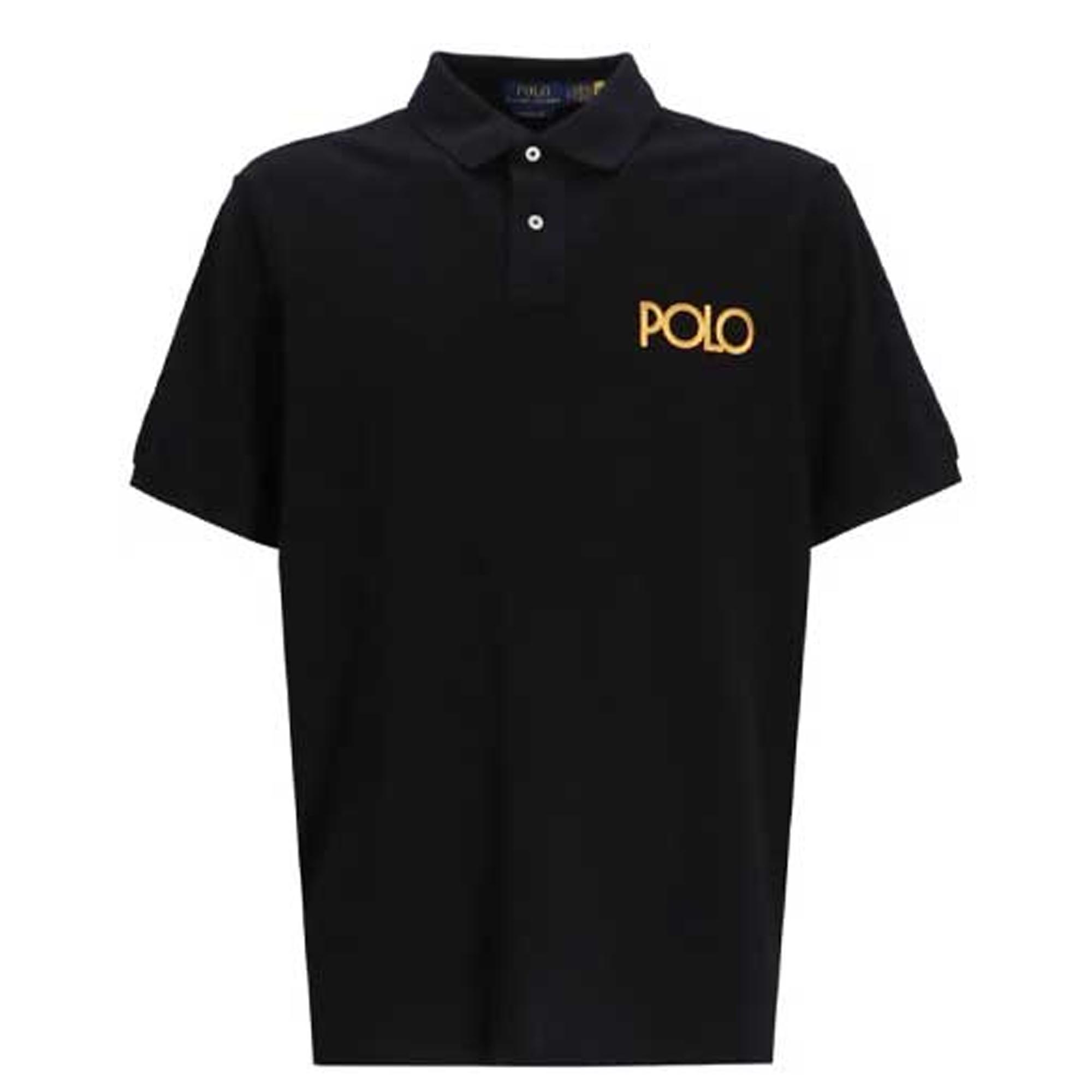 

Рубашка-поло с вышитым логотипом Polo Ralph Lauren, черный