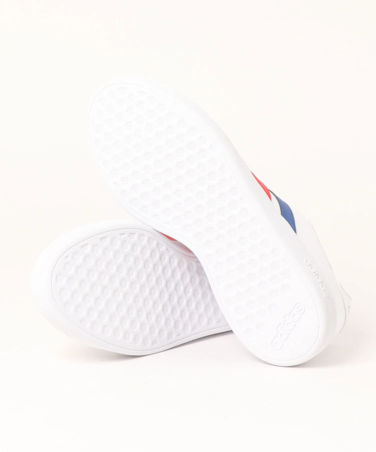 Мужские/Женские кроссовки adidas GRAND COURT BASE 2.0 с полосками чёрные с белым — фото 3