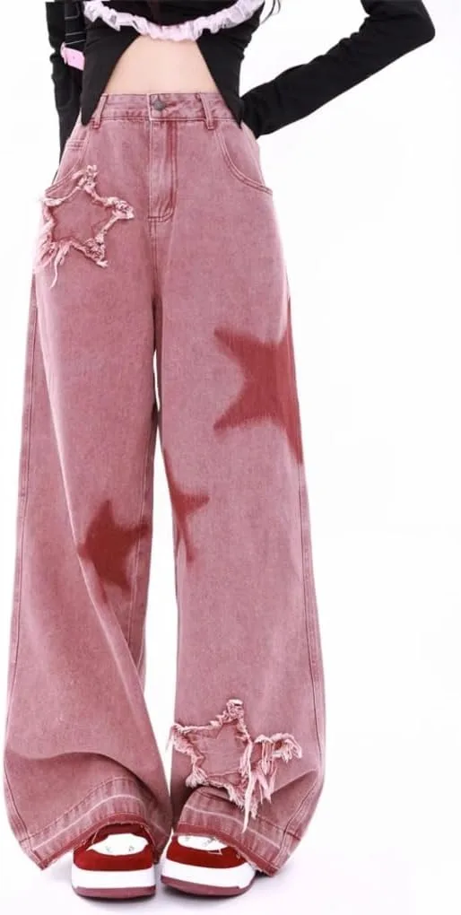 

Брюки baggy y2k в стиле grunge с элементами patchwork KFVIM