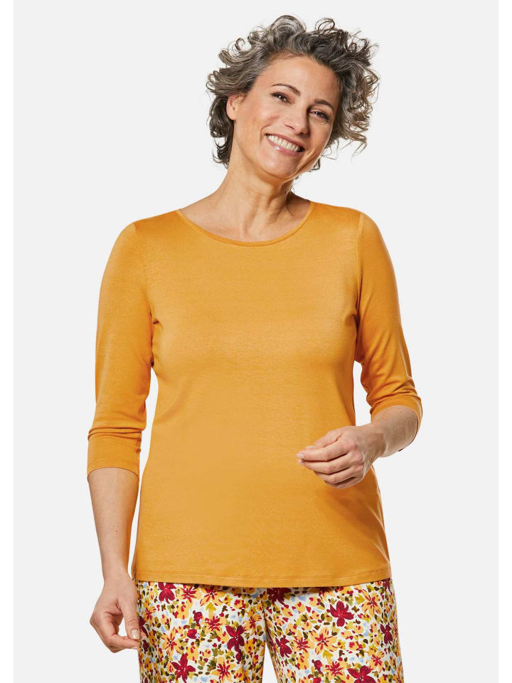 

Удобная рубашка из вискозы с эластаном кукурузно-желтого цвета GOLDNER