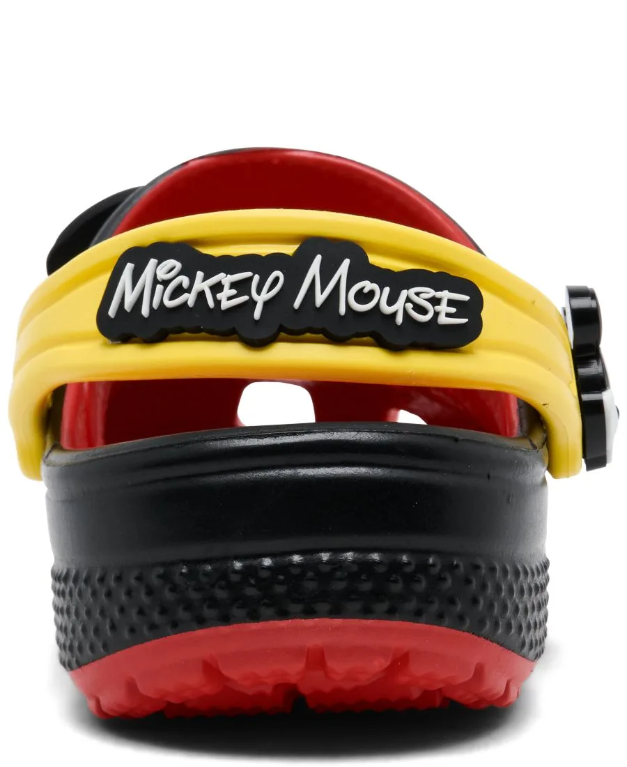 Детские классические сабо Disney с Микки Маусом от Finish Line для мальчиков Crocs, черный, красный, желтый — фото 4