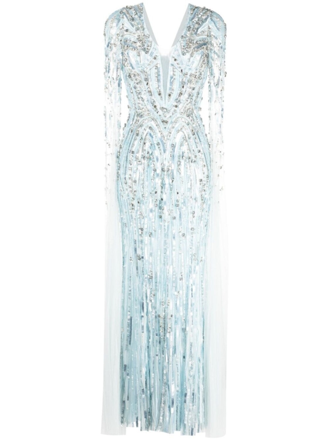 

Jenny Packham платье макси Planelto с пайетками, синий