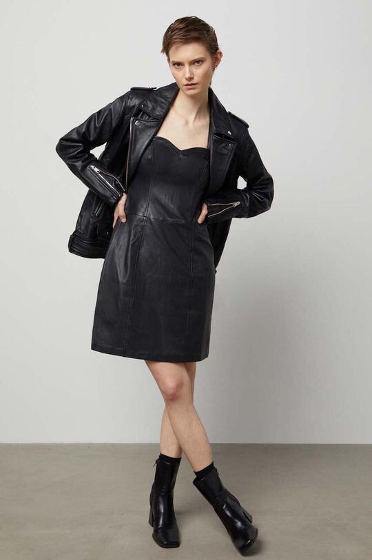 

Кожаное платье Answear Lab, черный