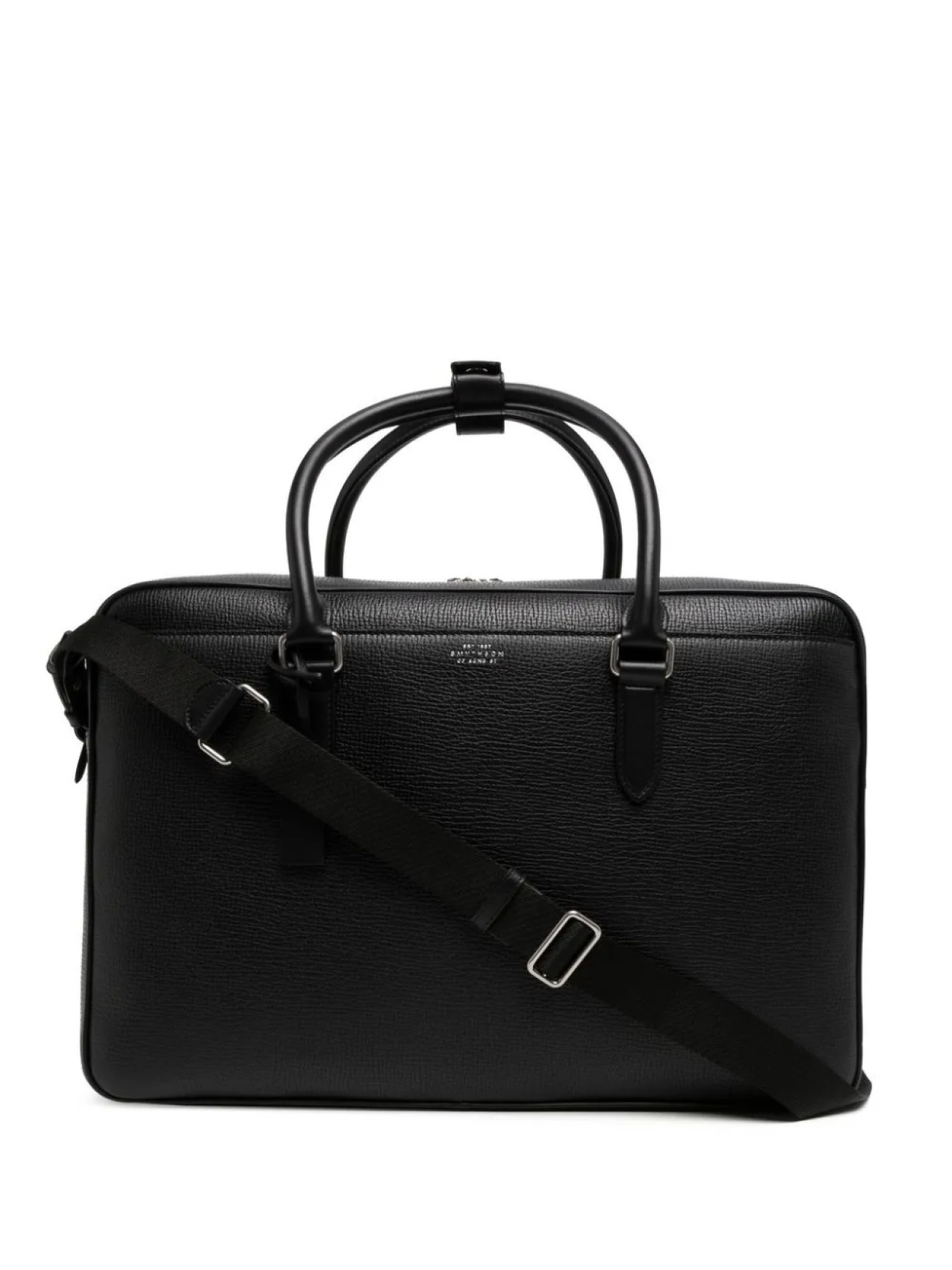 

Smythson дорожная сумка с логотипом, черный