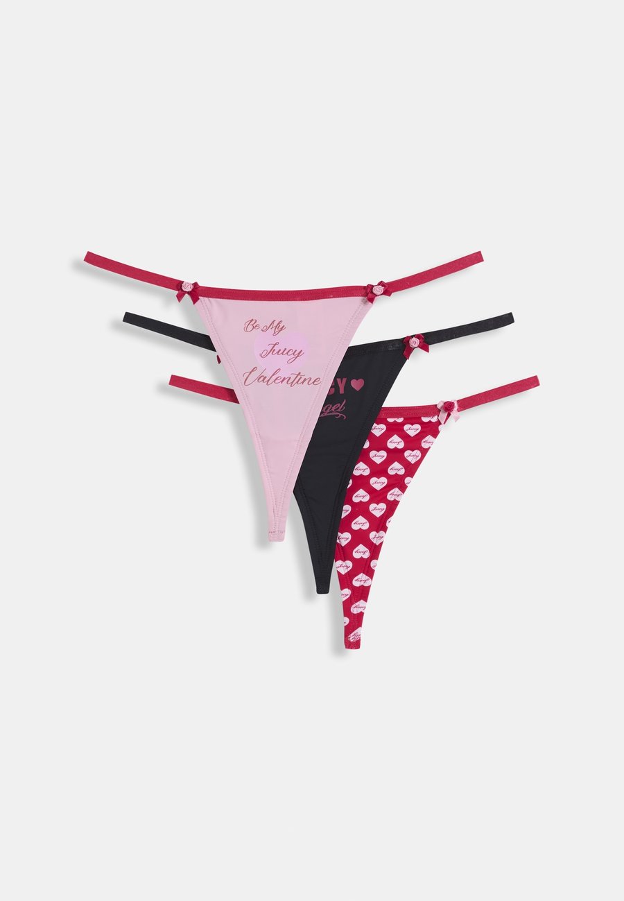 

Трусы Juicy Couture BE MY VALENTINE 3 PACK, Almond Blossom/Toreador/Black/Multi-Coloured