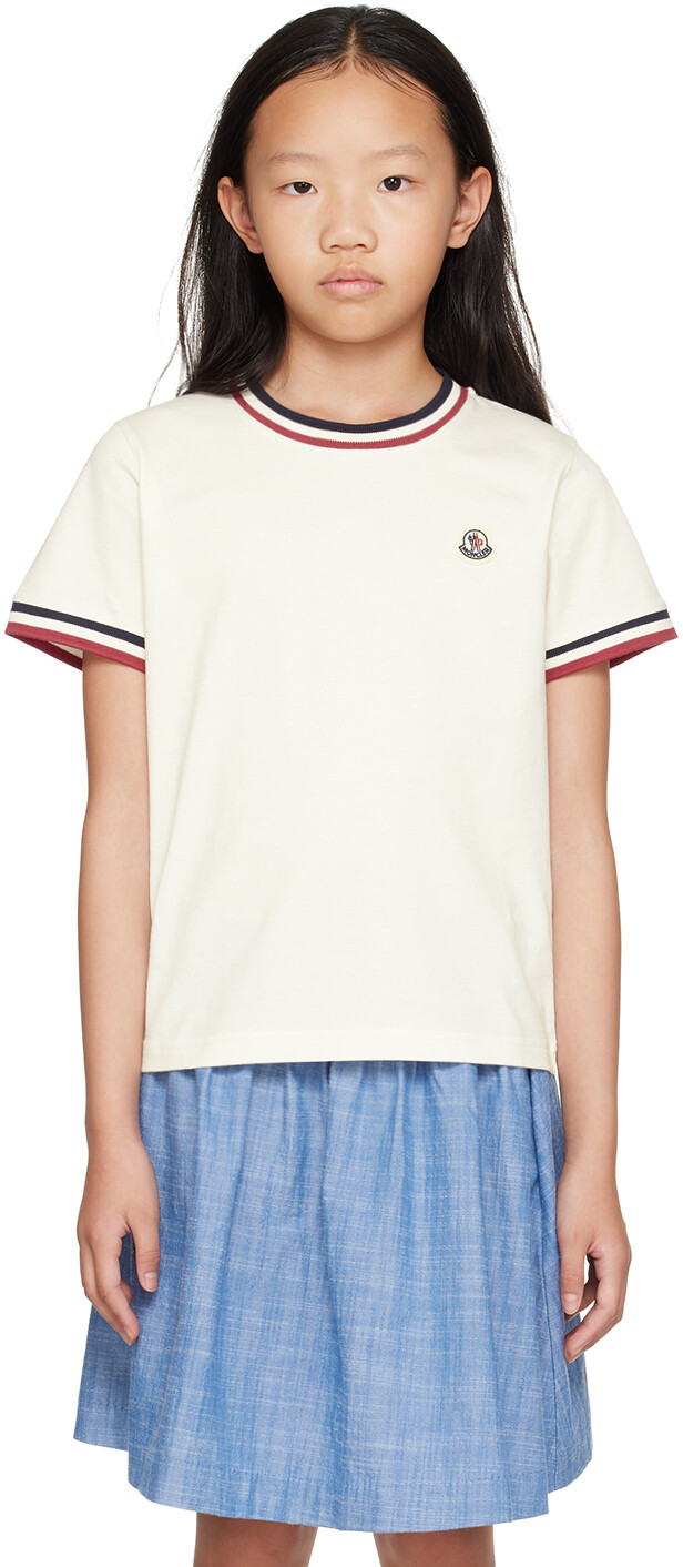 

Футболка с нашивкой-логотипом Off-White для детей Moncler Enfant