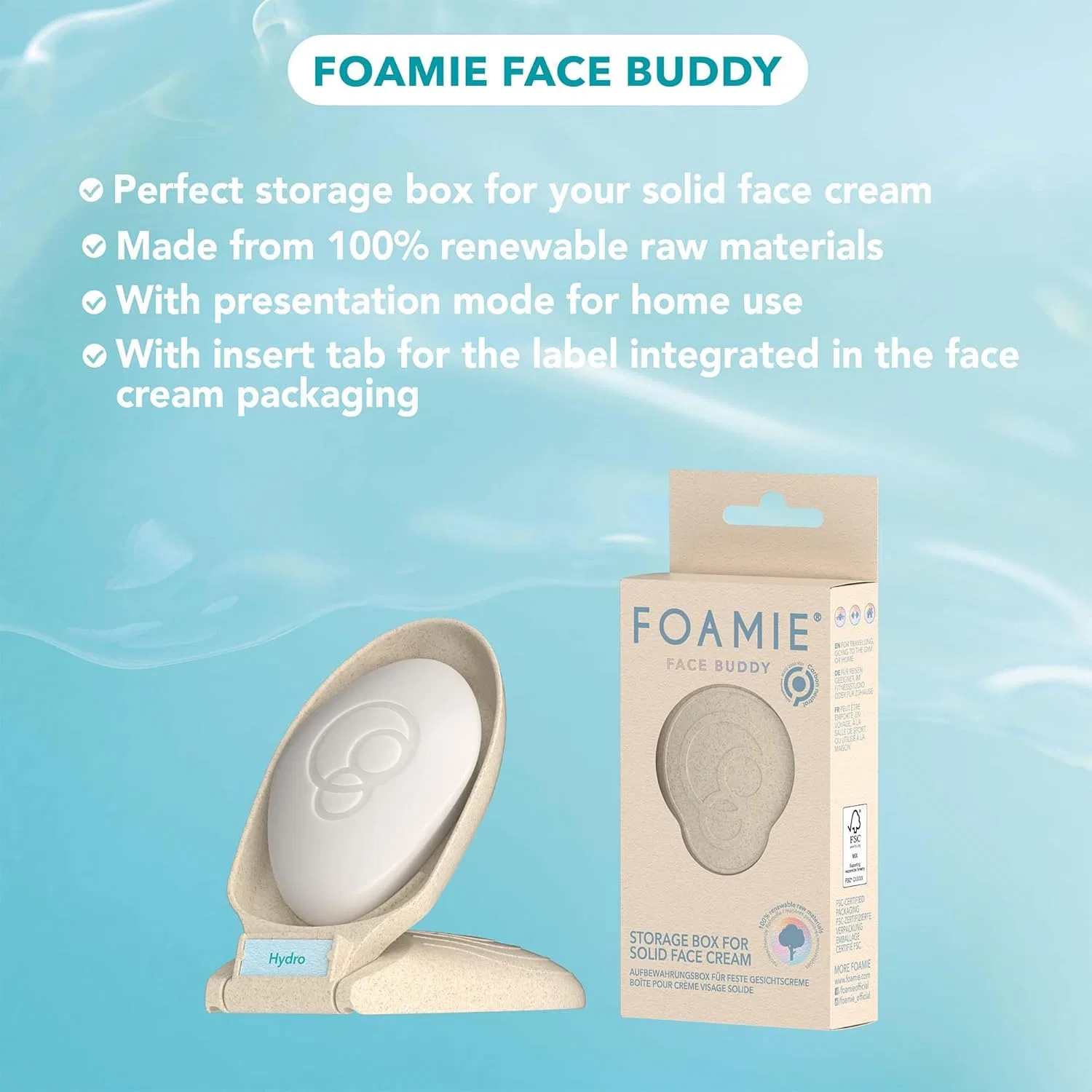Крем для лица Foamie — Дорожный футляр для твердого крема для лица Face Buddy — фото 2