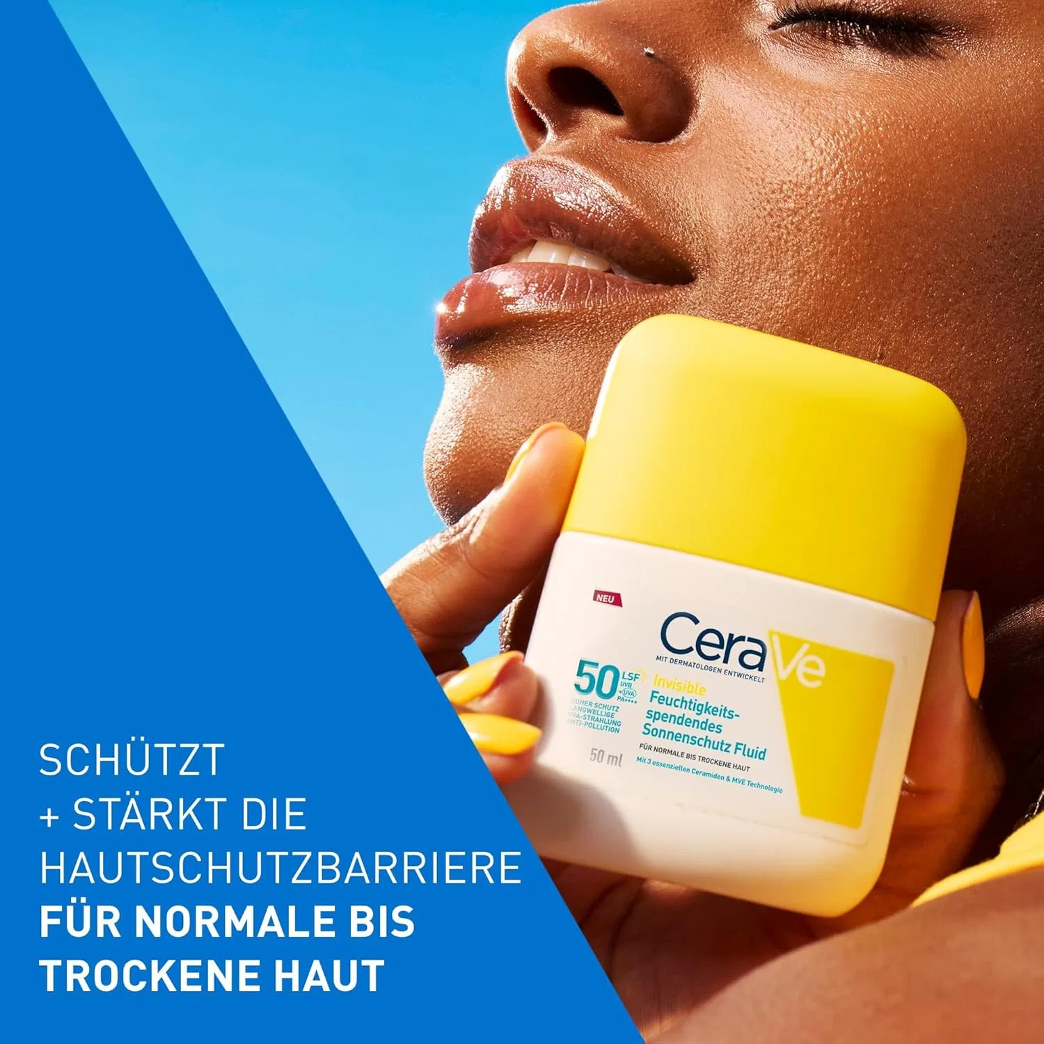 Невидимый увлажняющий солнцезащитный флюид SPF 50 от CeraVe Cerave — фото 3