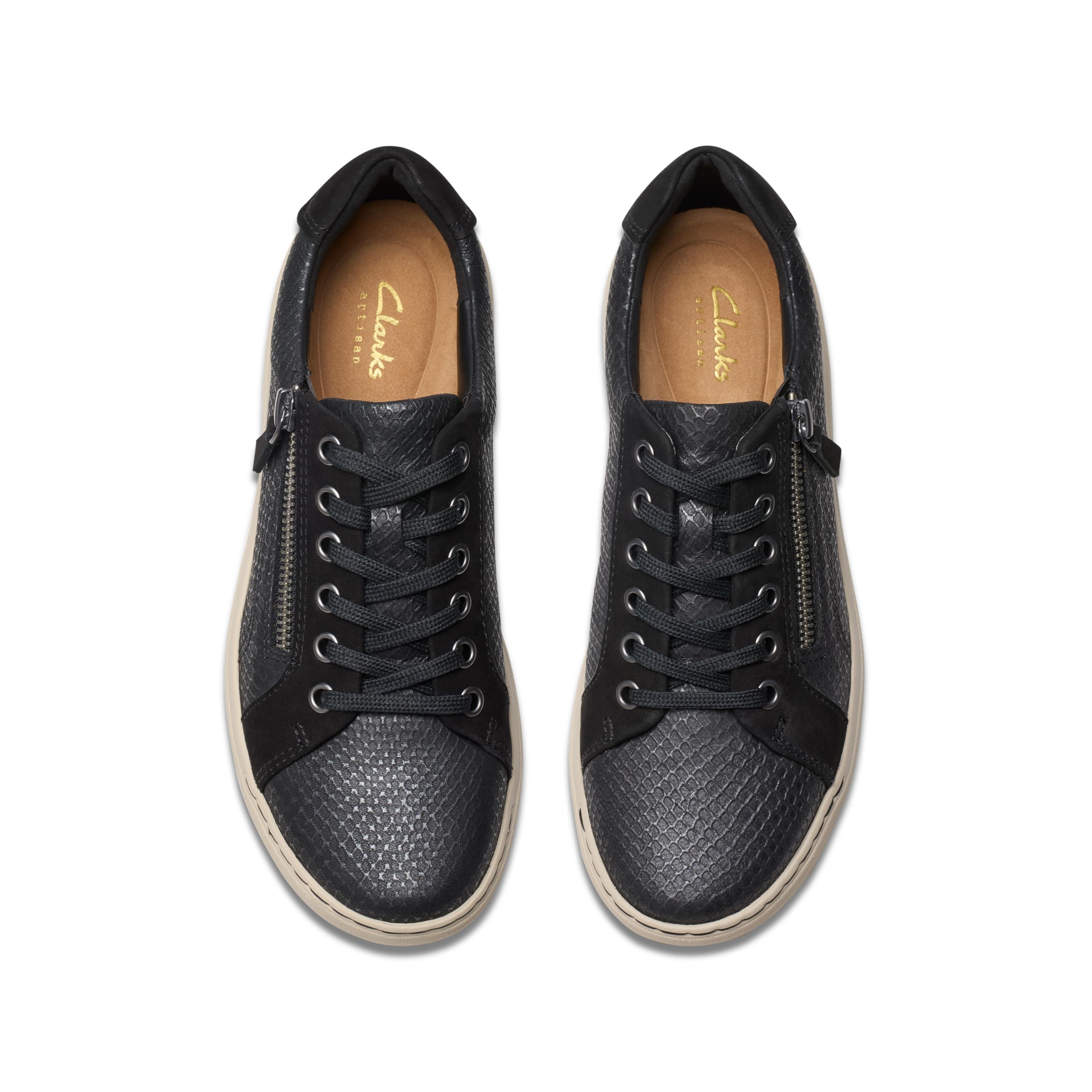 Кроссовки Clarks Nalle Lace, Black Abstract Leather — фото 2