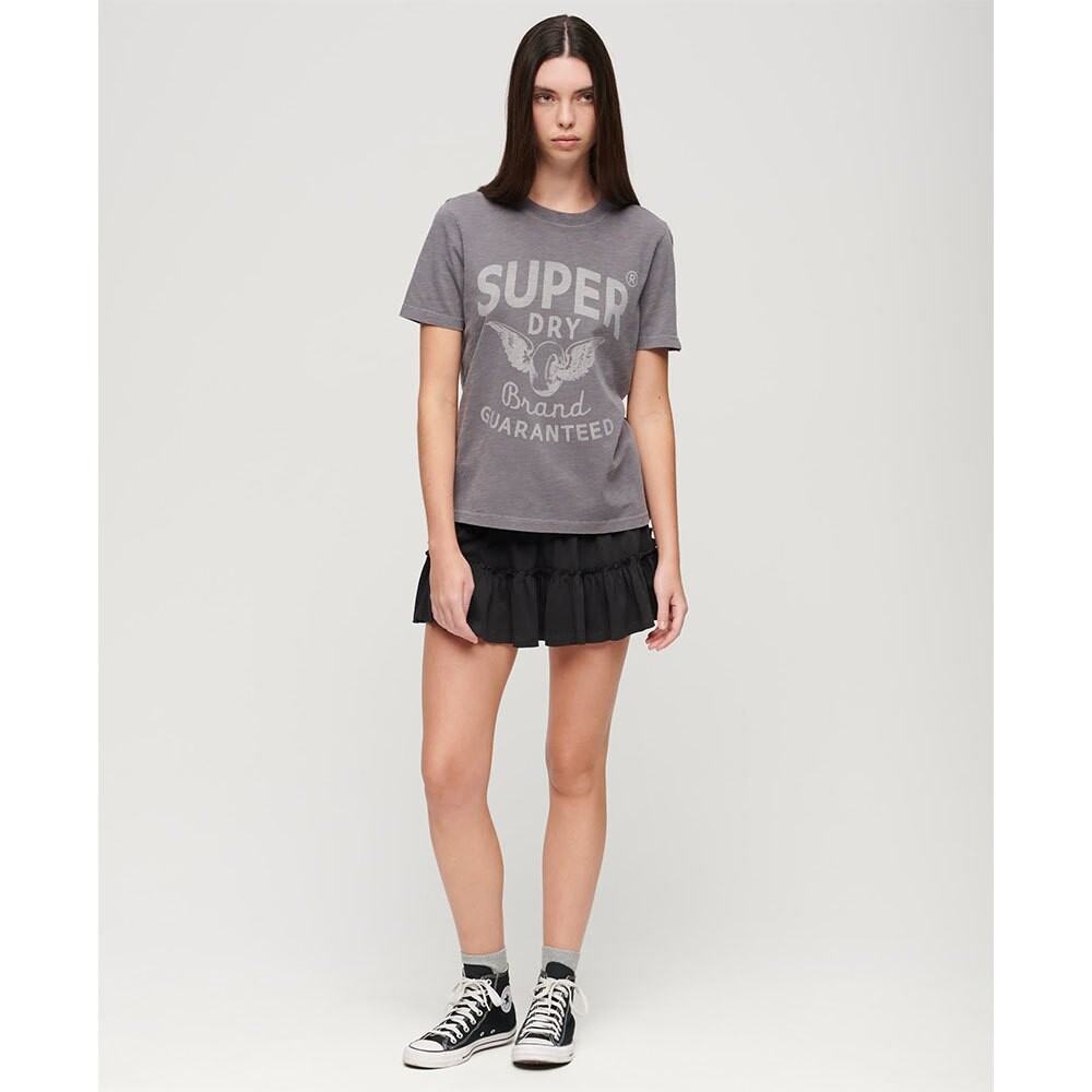 Футболка с коротким рукавом Superdry Archive Kiss Print Relaxed, серый — фото 3