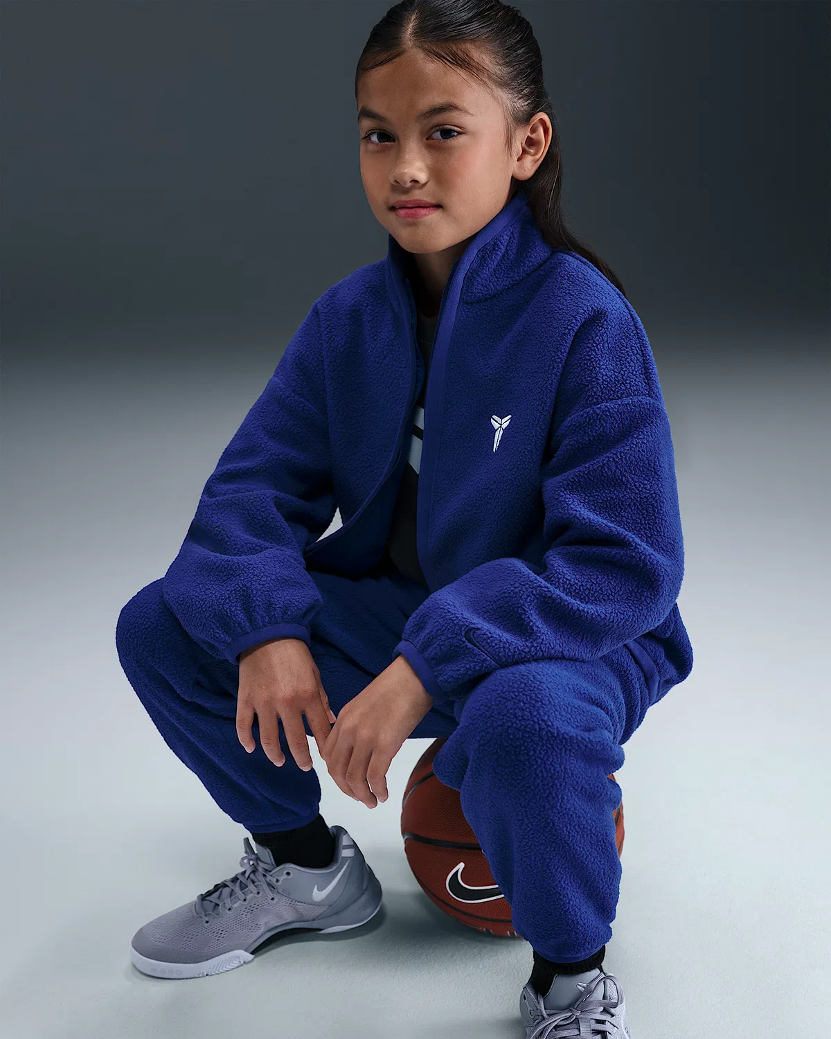 Детская зимняя баскетбольная куртка Kobe, Deep Royal Blue/Royal Pulse/White — фото 3