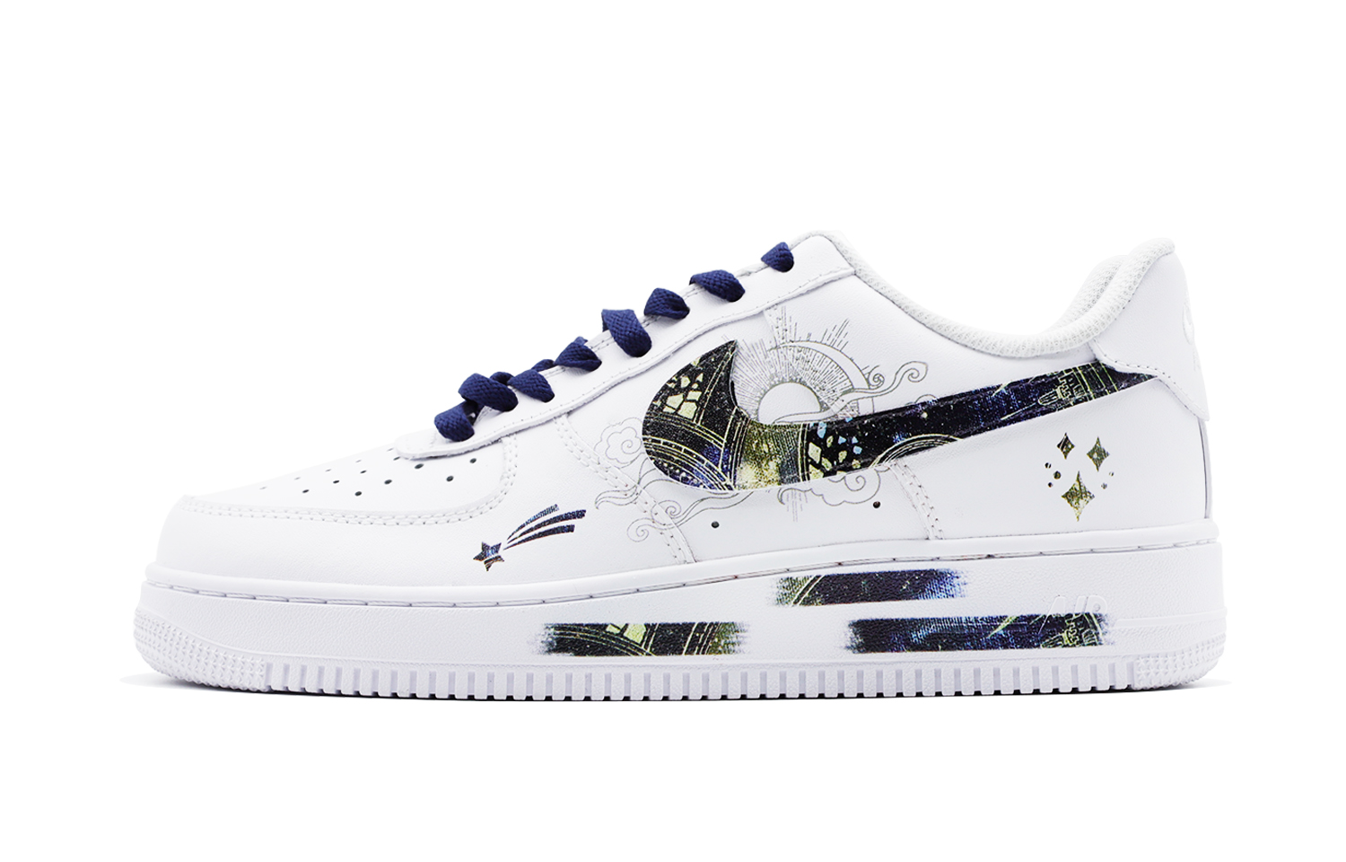 

Женские кроссовки для скейтбординга Nike Air Force 1, White/Blue