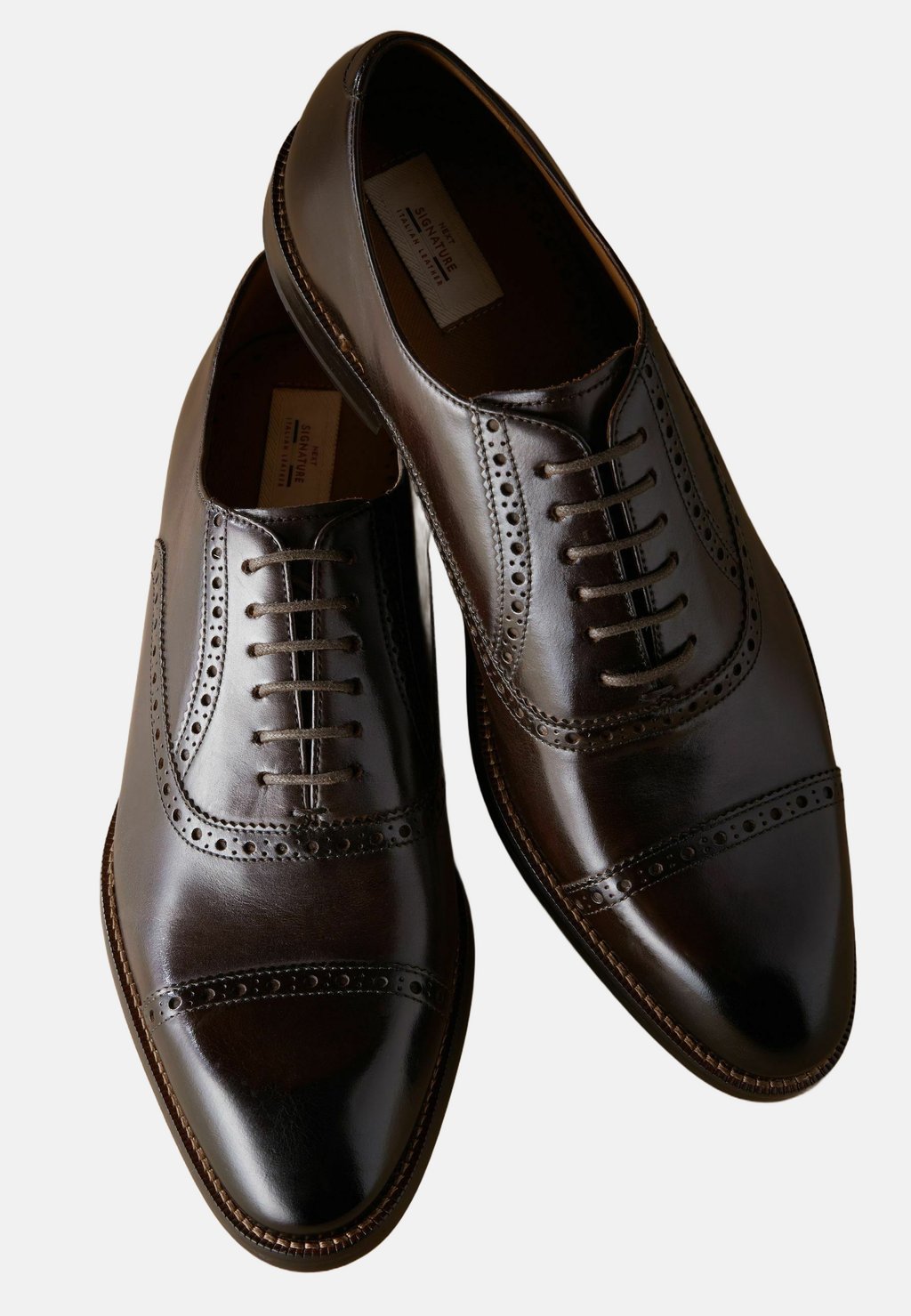 Ботинки на шнуровке SIGNATURE OXFORD TOE CAP STANDARD eleganti Next, коричневый — фото 3
