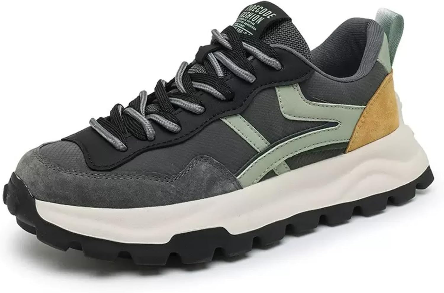 

Мужские модные классические кроссовки с массивной подошвой, дышащие, удобные, противоскользящие, для прогулок и уличной моды Macefil, зеленый