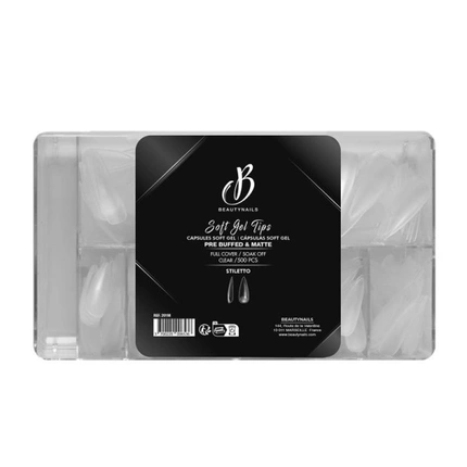 

Bna Tips Soft Gel Stiletto Pre Buffed & Matte Beautynails
