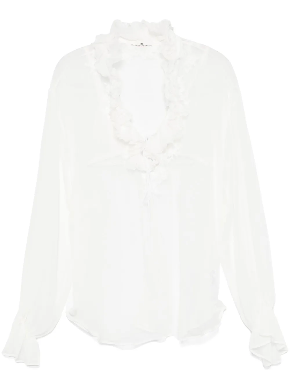

Блузка с оборками Ermanno Scervino, белый