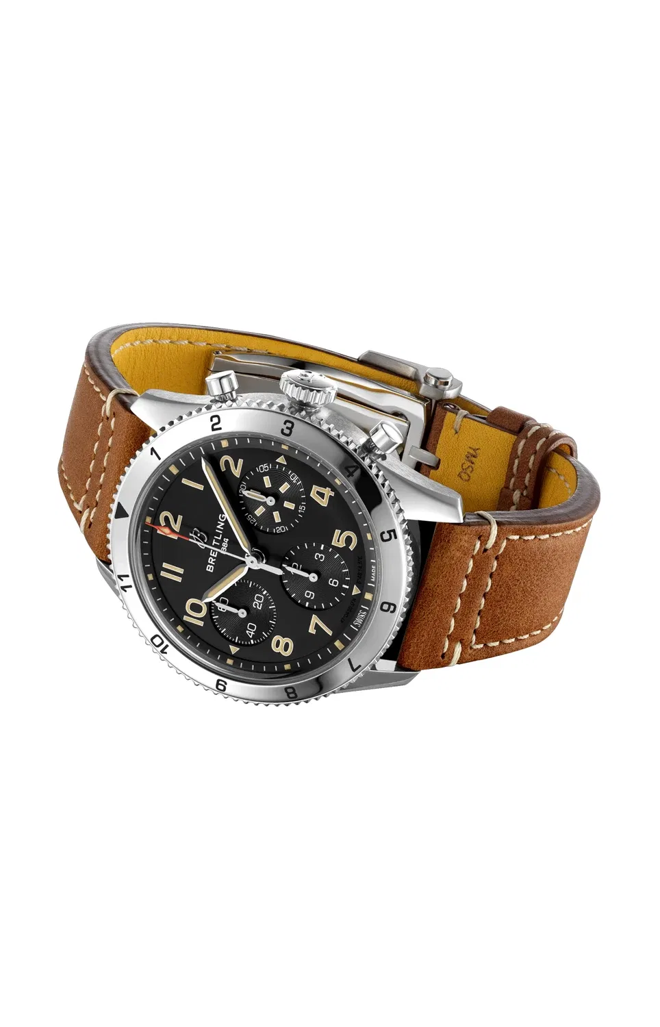 КЛАССИЧЕСКИЙ AVI ХРОНОГРАФ 42 P-51 MUSTANG - A233803A1B1X1 BREITLING, черный — фото 4