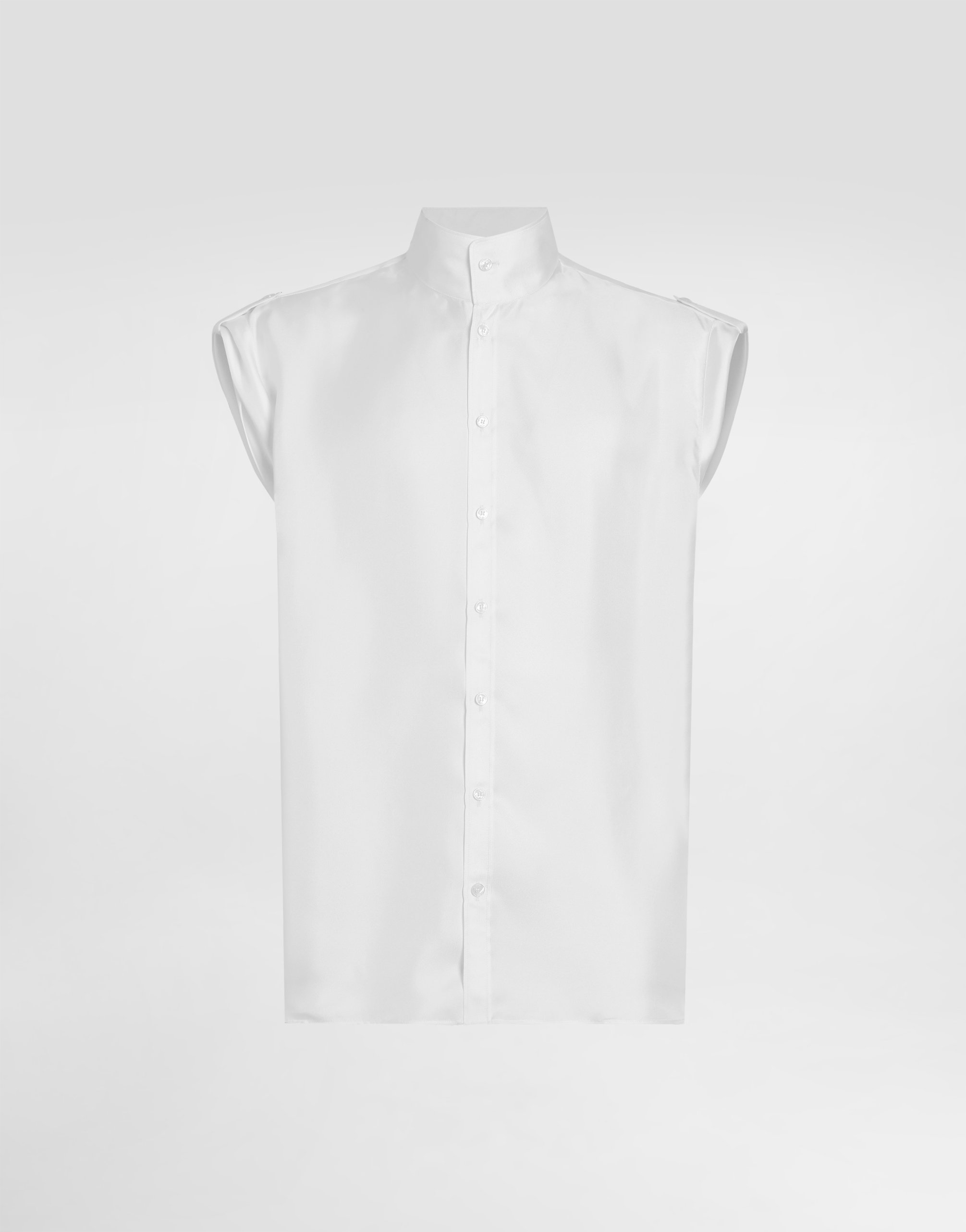 

Гавайская рубашка из шелкового твила Dolce & Gabbana, белый