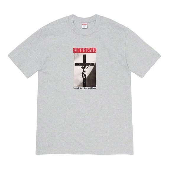 

Футболка ss20 week 1 loved by the children tee Supreme, серый