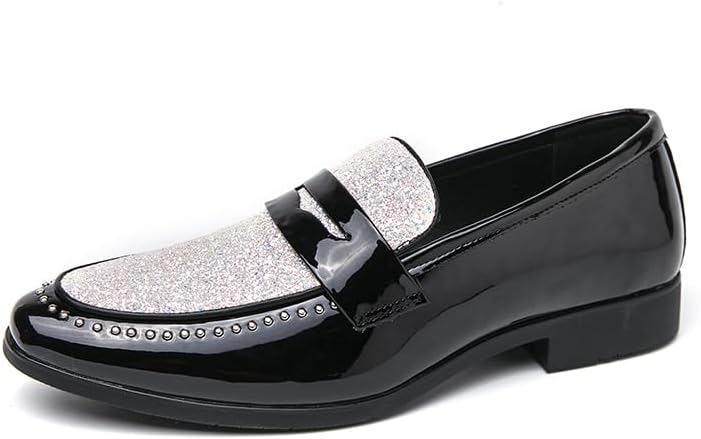 

Мужские лакированные туфли без шнурков Senlongbao, белый