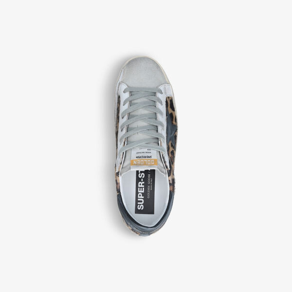 Женские кожаные низкие кеды Superstar 80189 Golden Goose, цвет dkbrn com — фото 2
