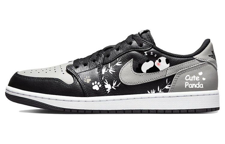 

Кроссовки Air Jordan 1 Vintage Basketball Shoes Men Low-top Black/grey, черный