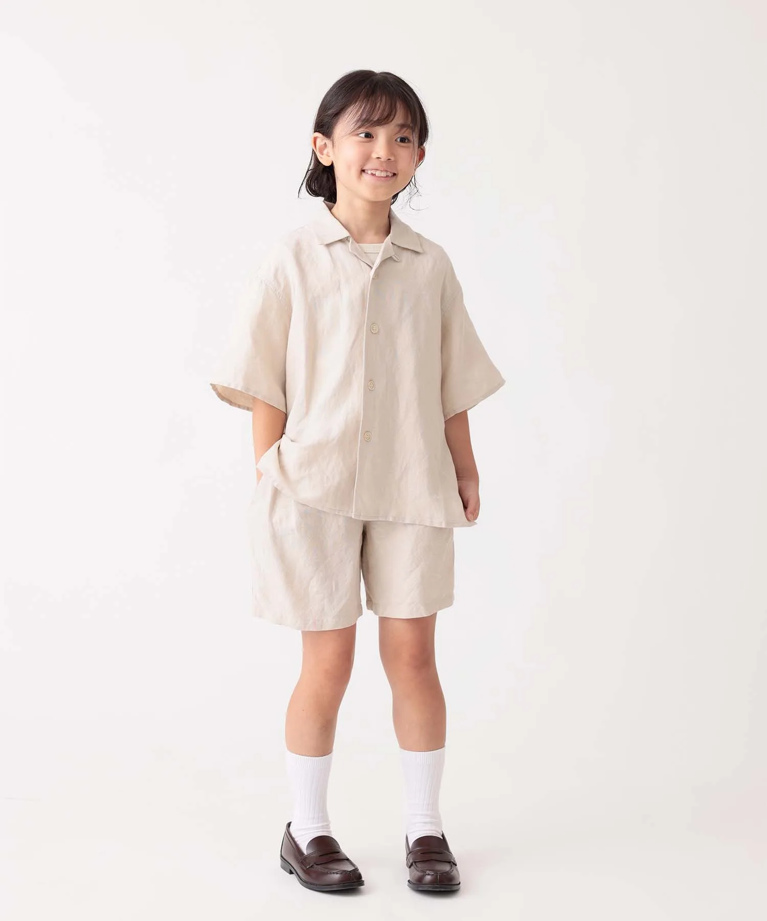 Детские шорты ARCH & LINE LINEN/RAYON NEUTRAL чёрные — фото 3