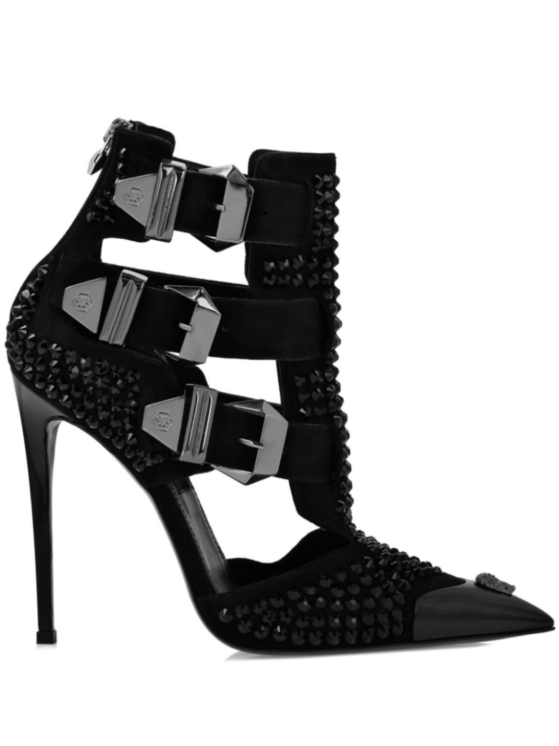 Philipp Plein туфли-лодочки с декором Skull, черный