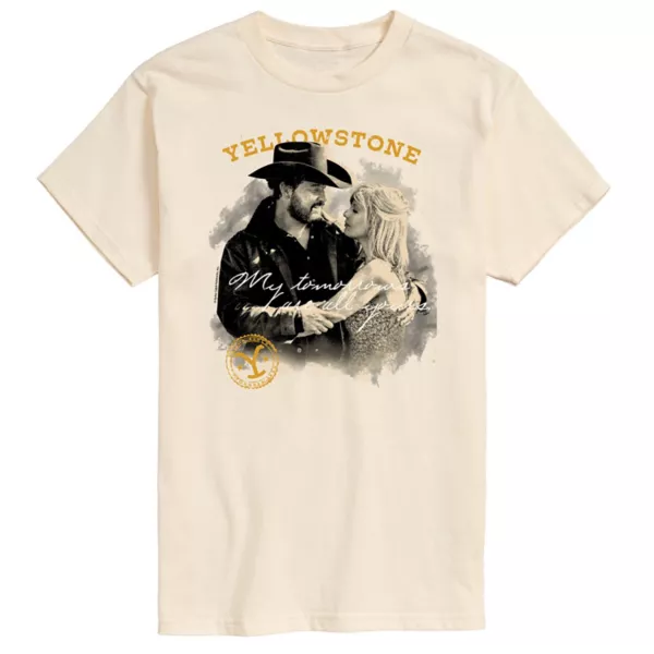 

Мужская футболка с принтом «Yellowstone My tomorrow are all yours» Licensed Character, бежевый