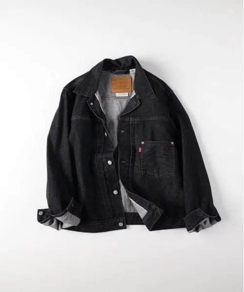 【Levi's】Черная куртка-тракер TYPE I (Монохромный образ / Стильная верхняя одежда / Прекрасно смотрится и с возрастом) — фото 3