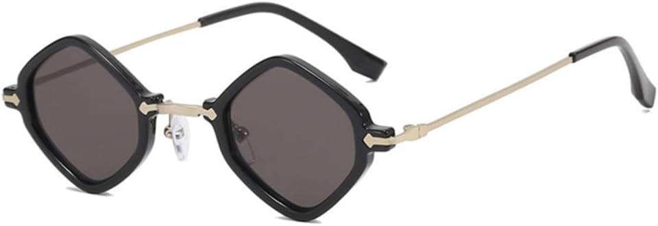 

Ретро-солнцезащитные очки неправильной формы для мужчин в стиле панк с прозрачными линзами цвета океана, солнцезащитные очки UV400 для женщин в стиле хип-хоп LANGSER, Black Gray