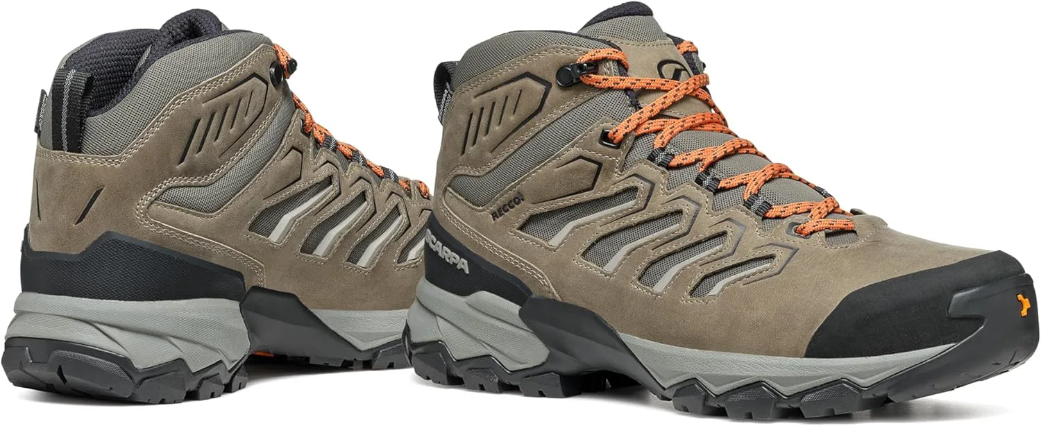 Мужские водонепроницаемые дышащие ботинки SCARPA Moraine Mid WP для пеших походов и треккинга, коричневый — фото 3