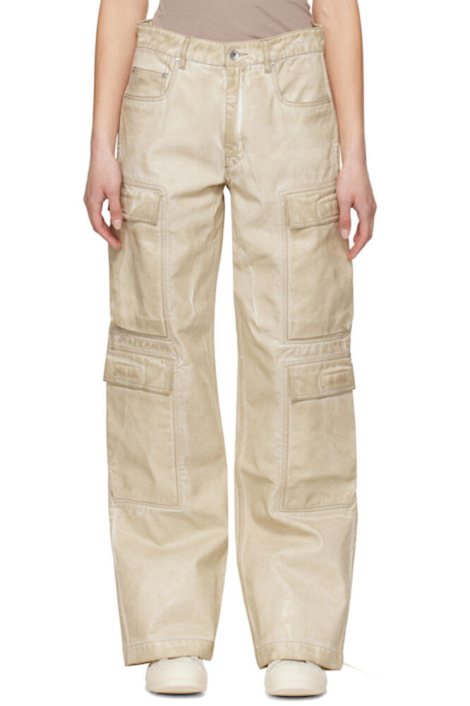

Бежевые джинсы Hollywood Double Cargo Rick Owens DRKSHDW