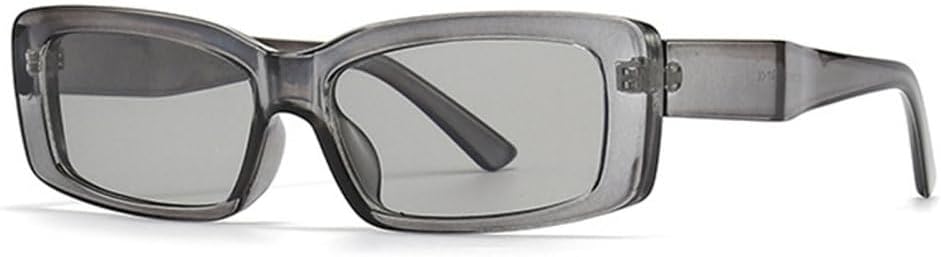 

Маленькие прямоугольные солнцезащитные очки для женщин в стиле ретро, ​​защита от УФ-излучения UV400, модные солнцезащитные очки для мужчин, светло-серые generic, C1-33039